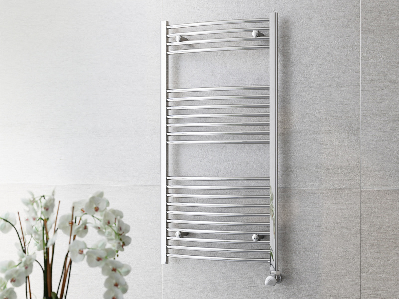 Törölközőszárító radiátor 140cm * 60cm Íves, króm
